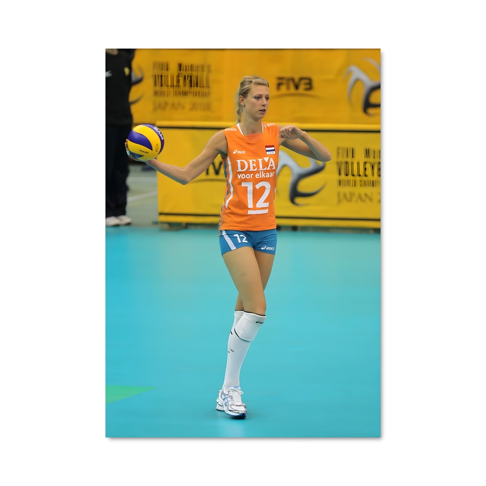 Poster Élan Orange – affiche Volleyball